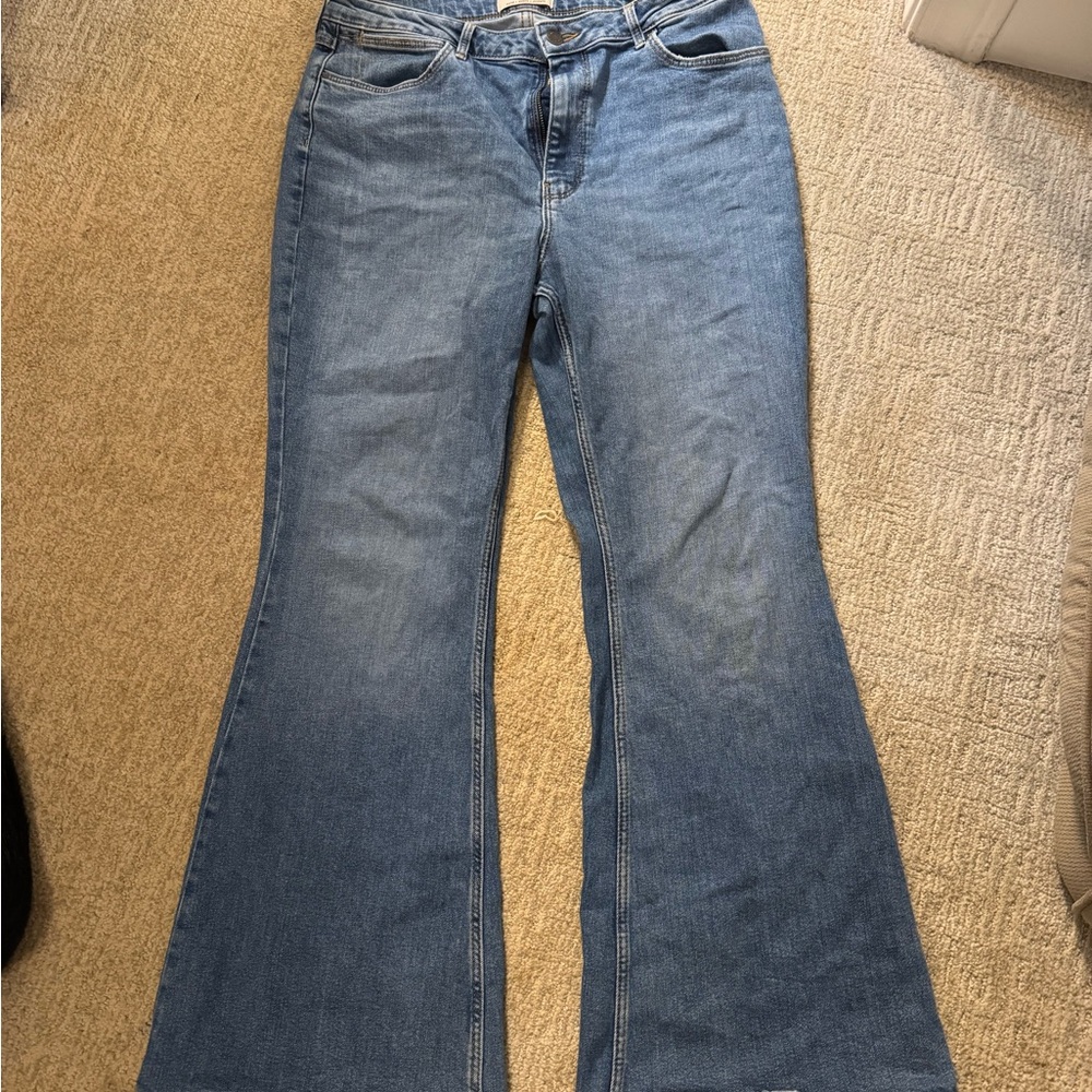 Wrangler Women's Light Blue High-Rise Fierce Flare Jeans